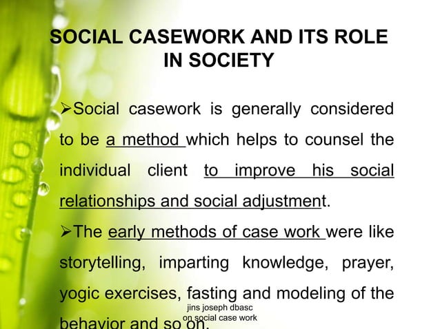 Ppt social Case Work jins Joseph ppt-social-case-work-jins-joseph