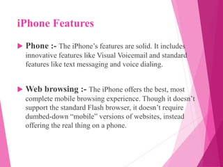 power point Presentation on I Phone | PPTX