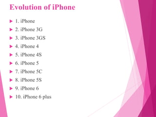 power point Presentation on I Phone | PPTX