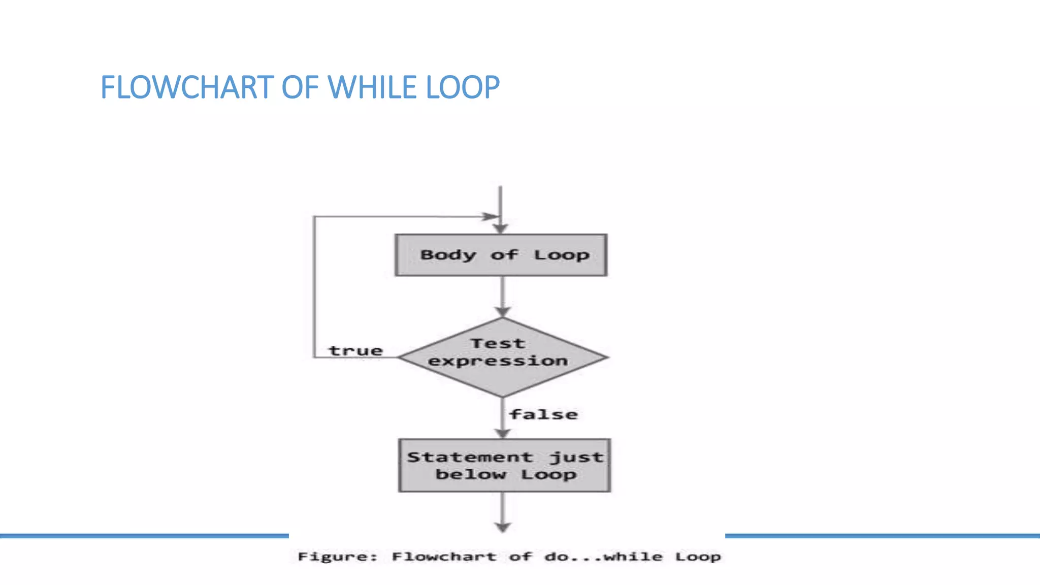 FLOWCHART OF WHILE LOOP 
