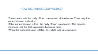types of loops and what is loop | PPTX