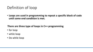 types of loops and what is loop | PPT