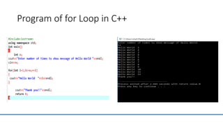 types of loops and what is loop | PPTX