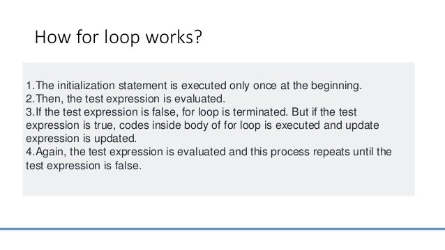 types of loops and what is loop