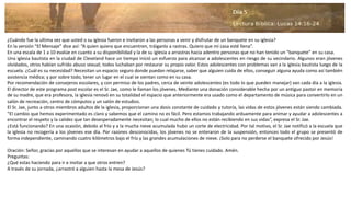 ¿Cuándo fue la ultima vez que usted o su iglesia fueron e invitaron a las personas a venir y disfrutar de un banquete en su iglesia?
En la versión “El Mensaje” dice así: “A quien quiera que encuentren, tráiganlo a rastras. Quiero que mi casa esté llena”.
En una escala de 1 a 10 evalúe en cuanto a su disponibilidad y la de su iglesia a arrastras hacia adentro personas que no han tenido un “banquete” en su casa.
Una iglesia bautista en la ciudad de Cleveland hace un tiempo inició un esfuerzo para alcanzar a adolescentes en riesgo de su vecindario. Algunos eran jóvenes
olvidados, otros habían sufrido abuso sexual; todos luchaban por restaurar su propio valor. Estos adolescentes con problemas van a la iglesia bautista luego de la
escuela. ¿Cuál es su necesidad? Necesitan un espacio seguro donde puedan relajarse, saber que alguien cuida de ellos, conseguir alguna ayuda como así también
asistencia médica; y por sobre todo, tener un lugar en el cual se sientan como en su casa.
Por recomendación de consejeros escolares, y con permiso de los padres, cerca de veinte adolescentes (es todo lo que pueden manejar) van cada día a la iglesia.
El director de este programa post escolar es el Sr. Jae, como le llaman los jóvenes. Mediante una donación considerable hecha por un antiguo pastor en memoria
de su madre, que era profesora, la iglesia renovó en su totalidad el espacio que anteriormente era usado como el departamento de música para convertirlo en un
salón de recreación, centro de cómputos y un salón de estudios.
El Sr. Jae, junto a otros miembros adultos de la iglesia, proporcionan una dosis constante de cuidado y tutoría, las vidas de estos jóvenes están siendo cambiada.
“El cambio que hemos experimentado es claro y sabemos que el camino no es fácil. Pero estamos trabajando arduamente para animar y ayudar a adolescentes a
encontrar el respeto y la calidez que tan desesperadamente necesitan; lo cual mucho de ellos no están recibiendo en sus vidas”, expresa el Sr. Jae.
¿Está funcionando? En una ocasión, debido al frío y a la mucha nieve acumulada hubo un corte de electricidad. Por tal motivo, el Sr. Jae notificó a la escuela que
la iglesia no recogería a los jóvenes ese día. Por razones desconocidas, los jóvenes no se enteraron de la suspensión, entonces todo el grupo se presentó de
forma independiente, caminando cuatro kilómetros bajo el frío y las grandes acumulaciones de nieve. ¡Solo para no perderse el banquete ofrecido por Jesús!
Oración: Señor, gracias por aquellos que se interesan en ayudar a aquellos de quienes Tú tienes cuidado. Amén.
Preguntas:
¿Qué estas haciendo para ir e invitar a que otros entren?
A través de su jornada, ¿arrastró a alguien hasta la mesa de Jesús?
 