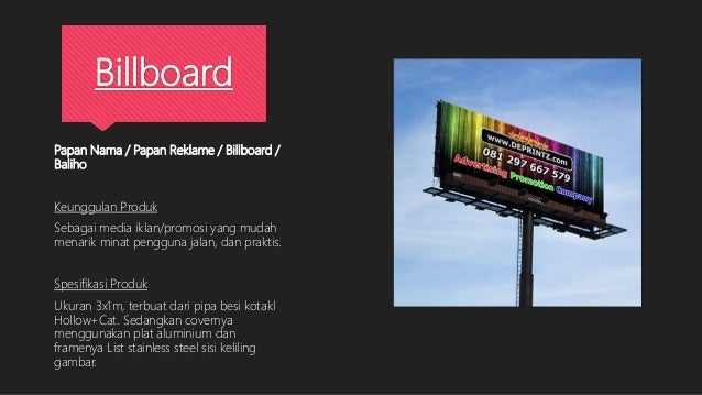 Jenis Papan Iklan