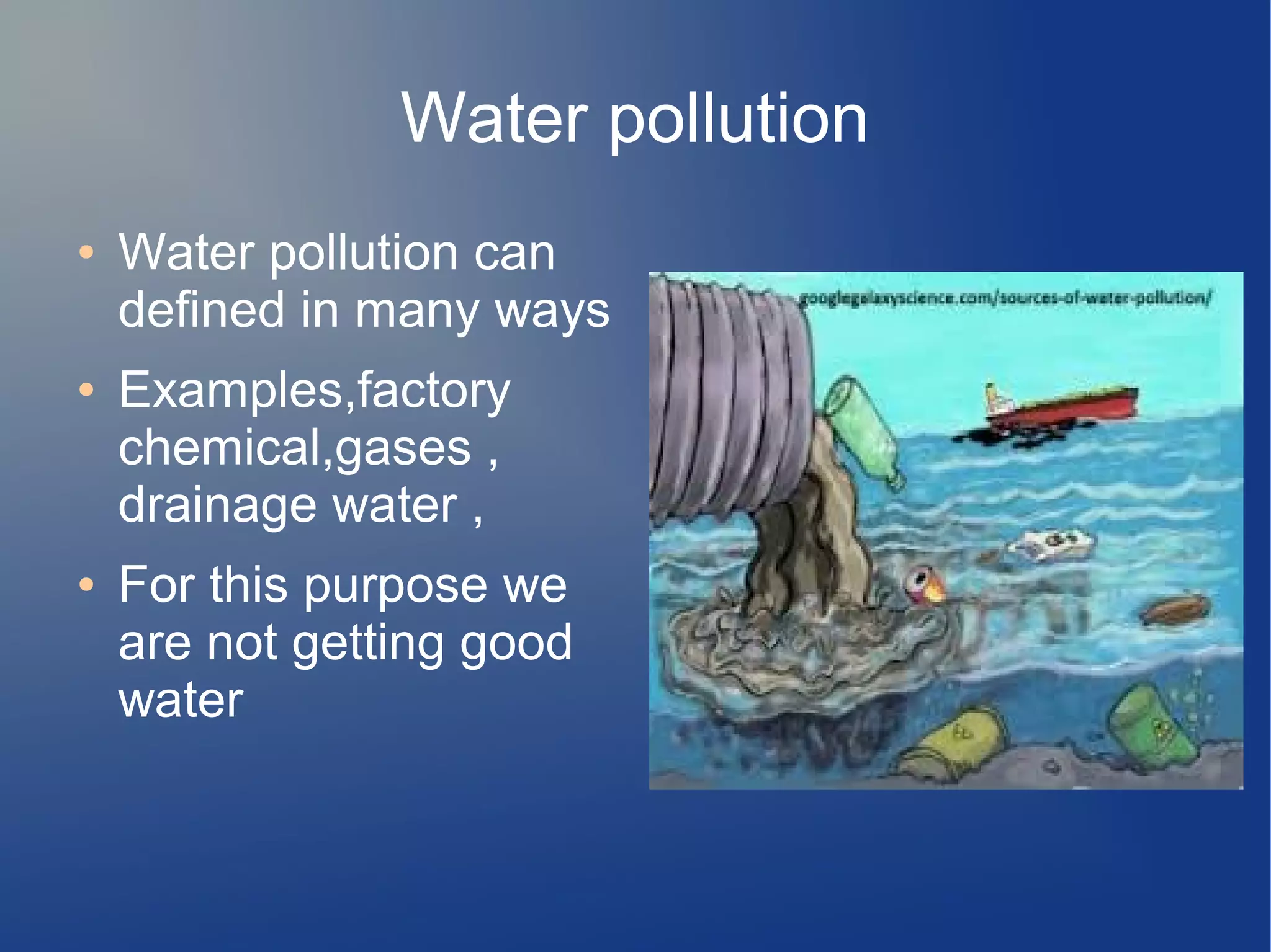 What is pollution | what are the types | | ODP