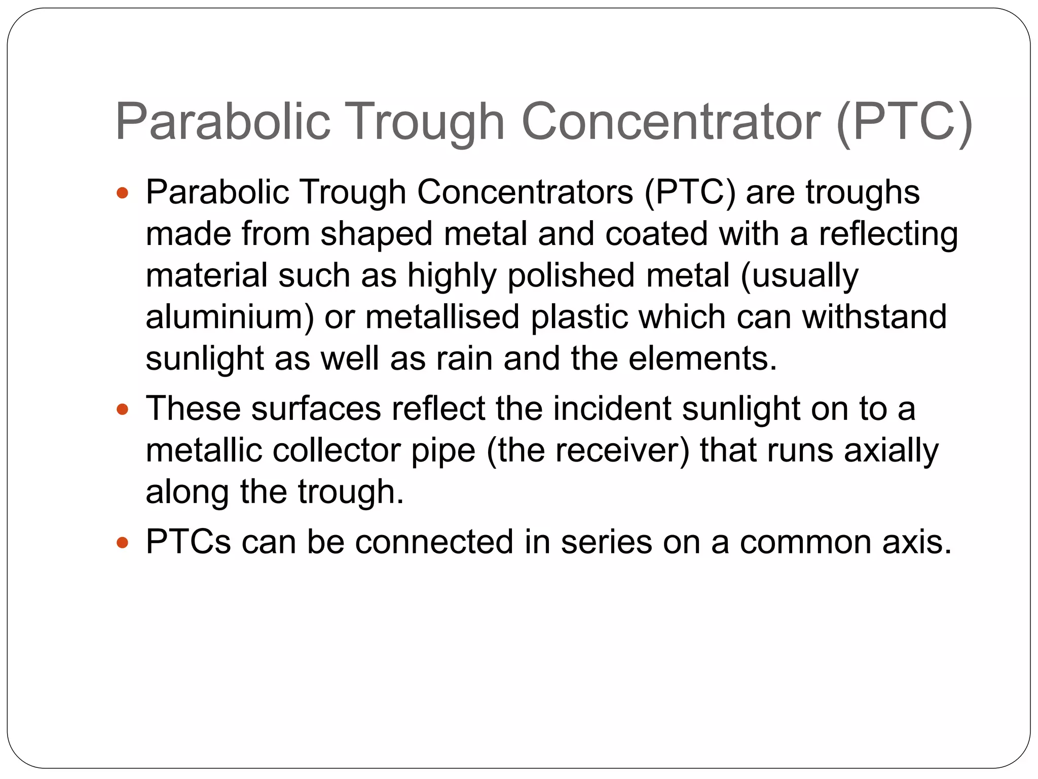 Solar energy collectors | PPTX