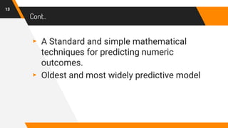 Supervised Machine Learning Techniques | PPTX