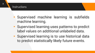 Supervised Machine Learning Techniques | PPTX