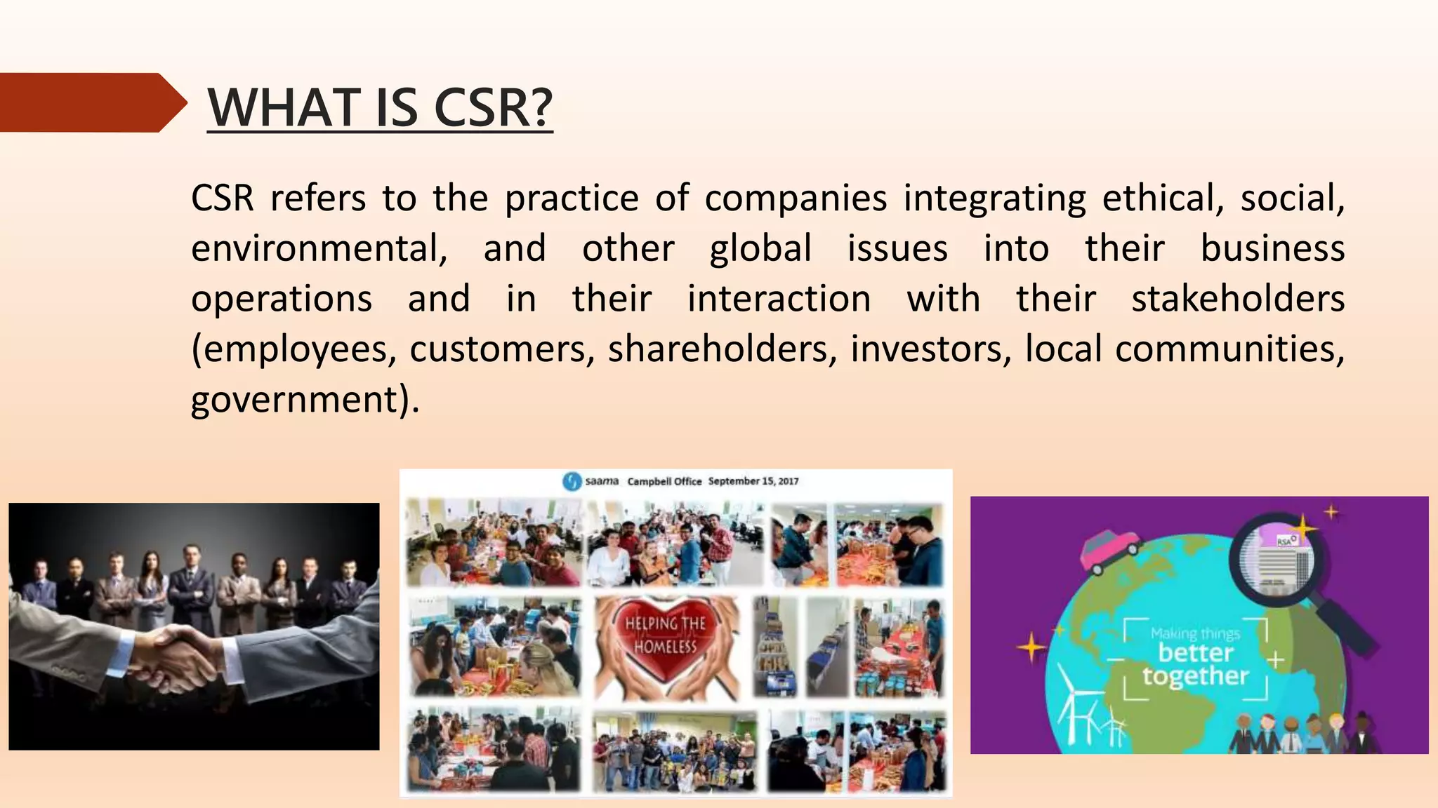 CORPORATE SOCIAL RESPONSIBILITY AND IT'S ACTIVITIES | PPT