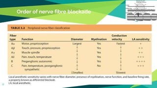 Order of nerve fibre blockade
17
 