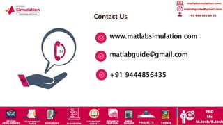 Contact Us
24
www.matlabsimulation.com
+91 9444856435
matlabguide@gmail.com
