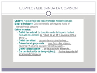 EJEMPLOS QUE BRINDA LA COMISIÓN 