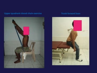 Upper quadrant closed chain exercise Trunk forward lean
 