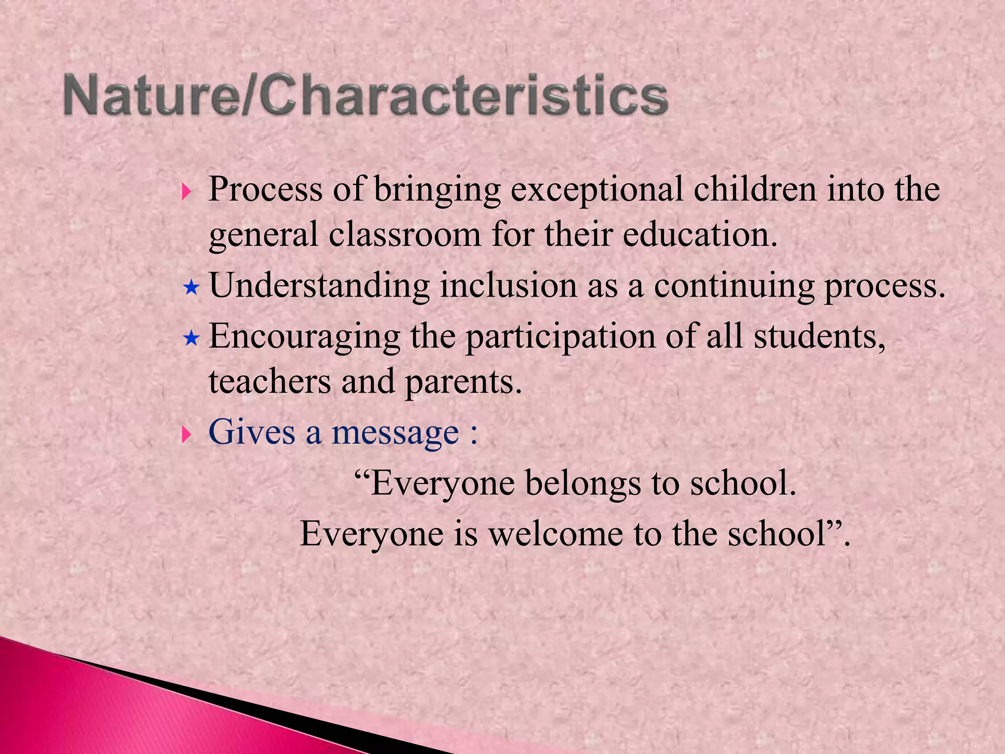 inclusive and exclusive education | PPTX