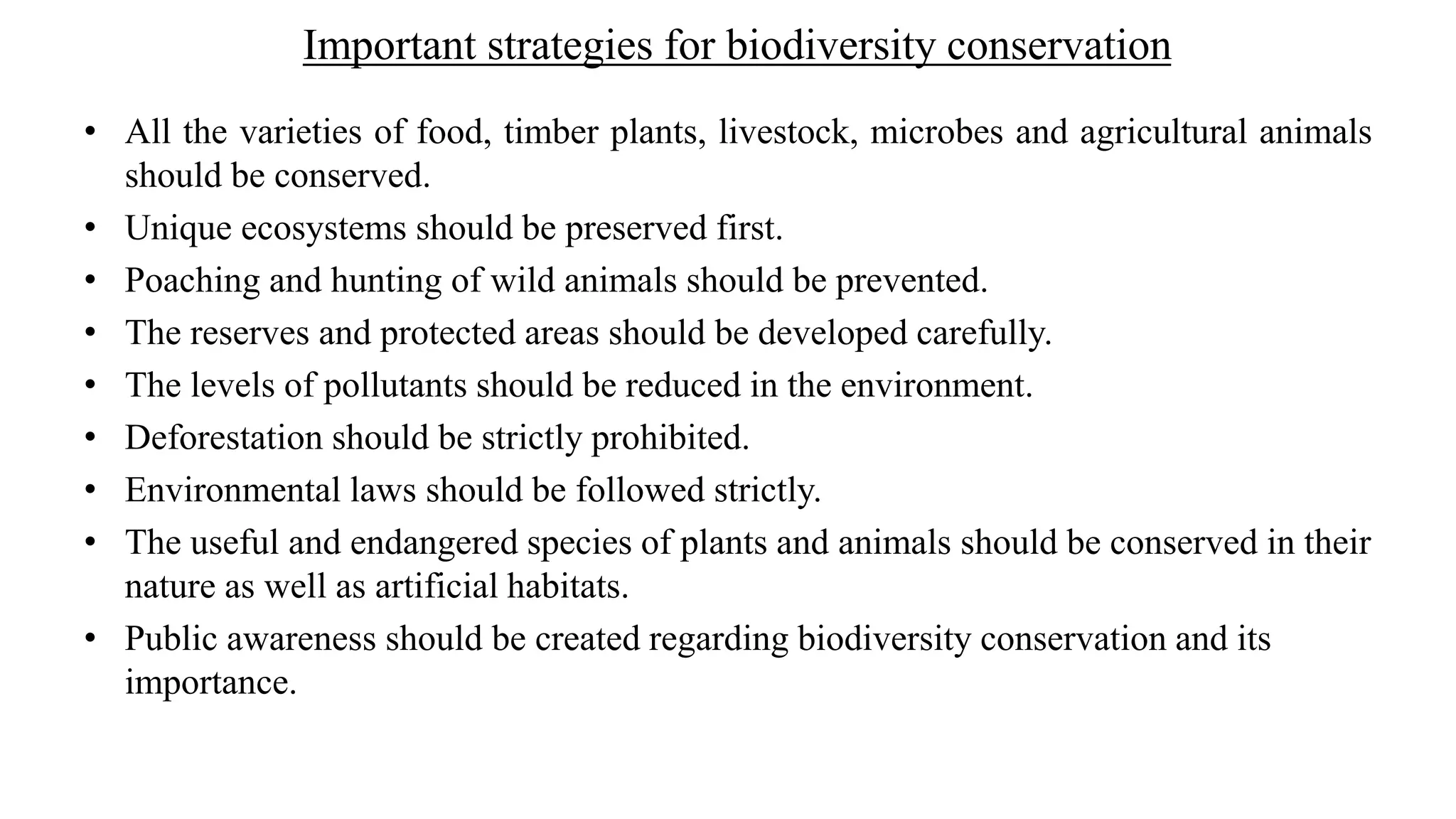 Biodiversity conservation strategies in Sri Lanka | PPT