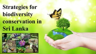 Strategies for
biodiversity
conservation in
Sri Lanka
 