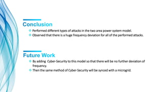 Study of Cyber-Security on Load Frequency Control in Power System | PPTX