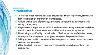 Study of Cyber-Security on Load Frequency Control in Power System | PPTX