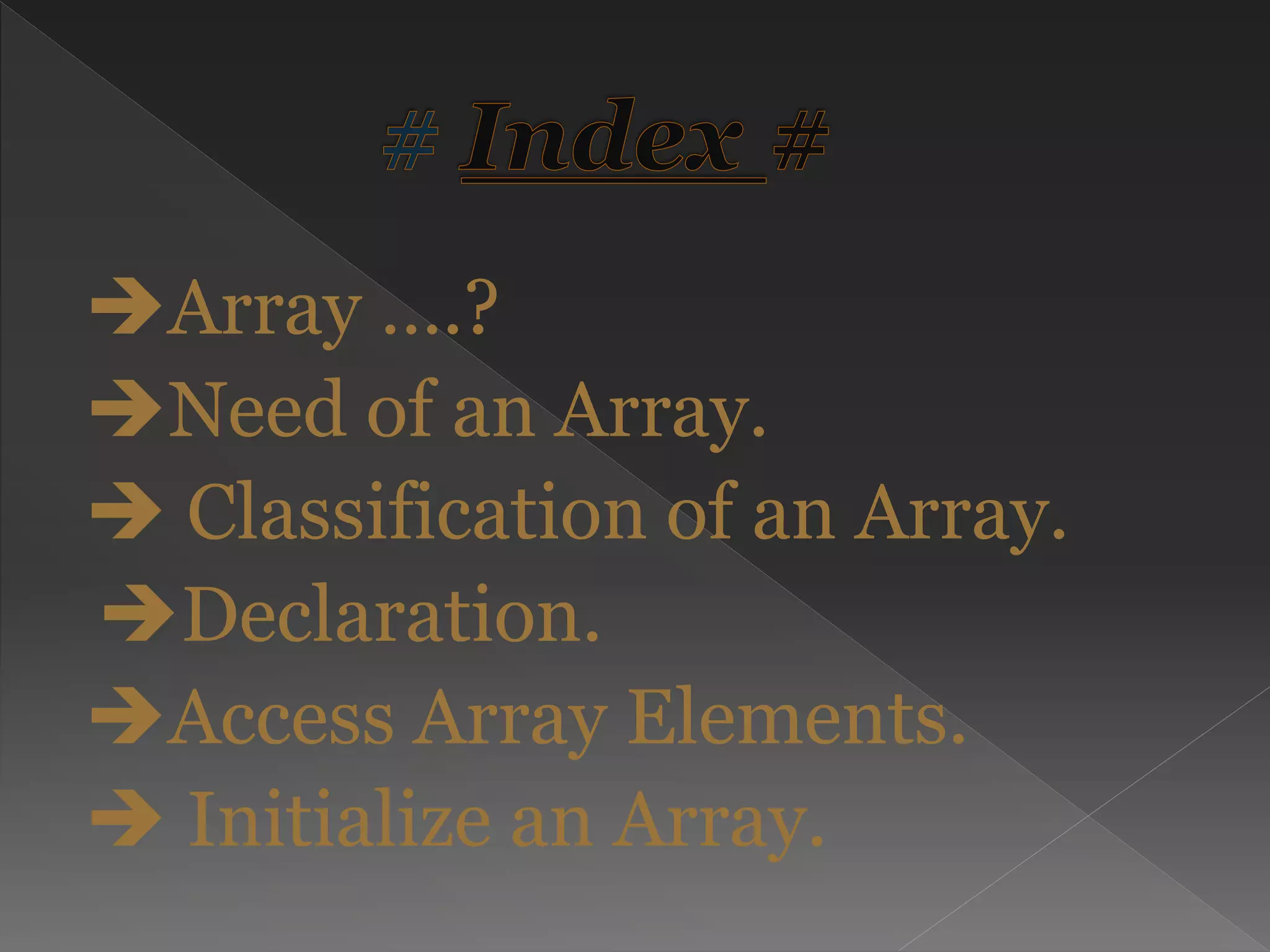 PPt. on An _Array in C | PPT
