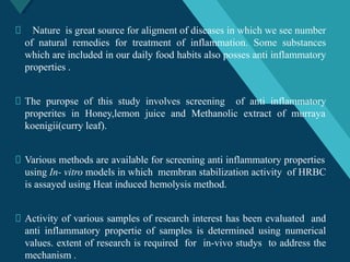 EVALUATION OF IN- VITRO ANTI INFLAMMATORY ACTIVITY | PDF