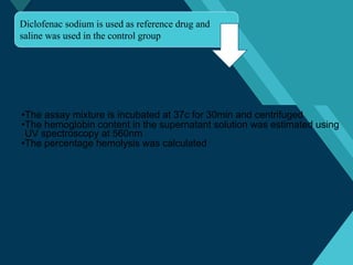 EVALUATION OF IN- VITRO ANTI INFLAMMATORY ACTIVITY | PDF