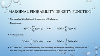 MARGINAL PROBABILITY DENSITY FUNCTION
•
 