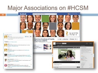 Major Associations on #HCSM
22
 