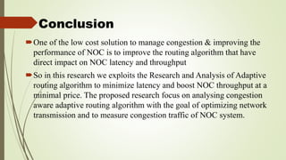 Congestion aware routing algorithm network on chip | PDF