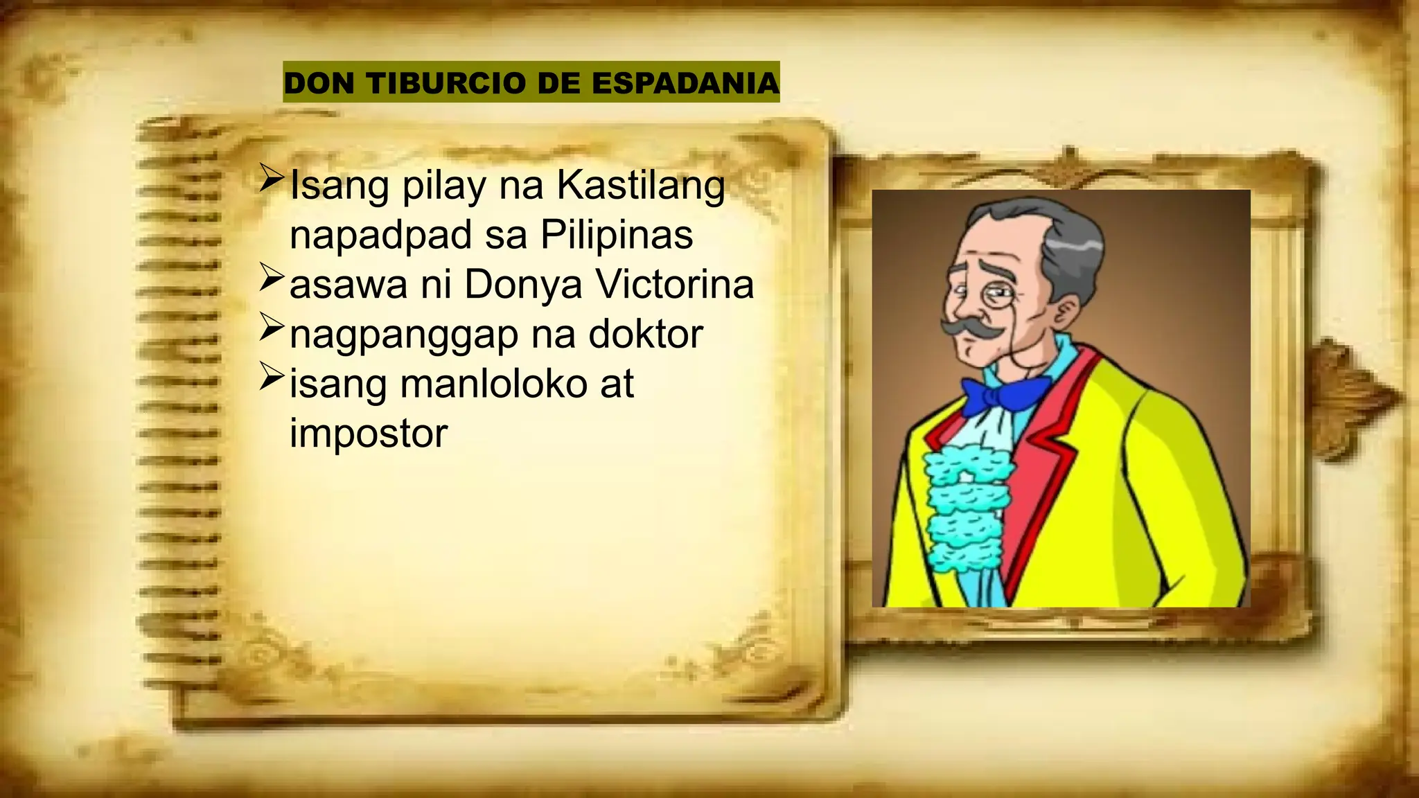 Tiburcio Raton Mga Tauhan ng Noli Me Tangere Power Point Presentation | PPTX