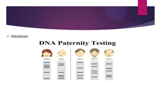 ❑ Paternity test
 