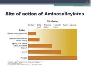 26
Site of action of Aminosalicylates
 