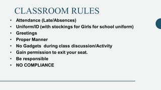 CLASSROOM RULES
 
