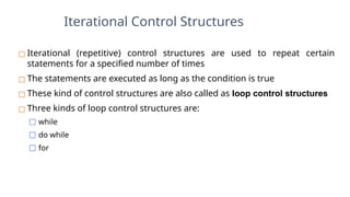 C Programming Control Structures(if,if-else) | PPTX