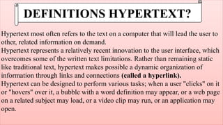 Hypertext Def PPT.pptx of reading and writing skills.... | PPTX