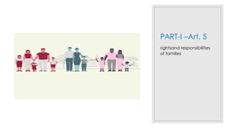 PART-I –Art. 5
rightsand responsibilities
of families
 