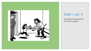 PART-I –Art. 9
shouldnot beseparated
from their parents
 