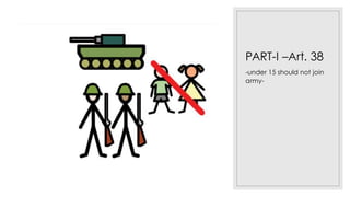 PART-I –Art. 38
-under 15 should not join
army-
 