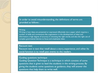 PPT.pptx improving students writing in recount text | PPTX