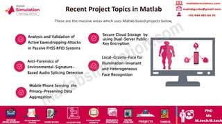 MATLAB Based Research Project Topics | PPTX