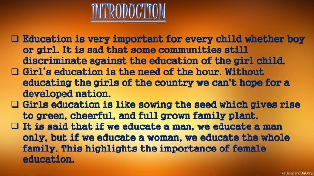 importance of education of girl child essay