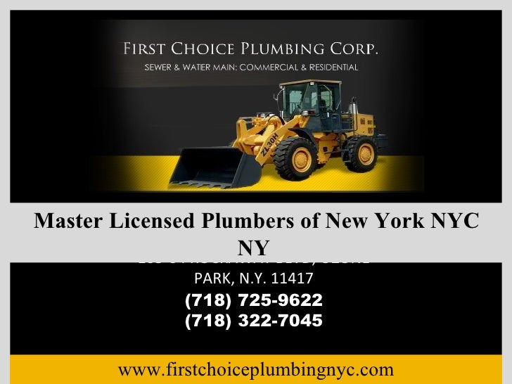 Master Licensed Plumbers of New York NYC NY