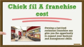 Chick fil A franchise cost