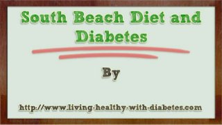 South Beach Diet and Diabetes