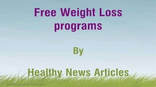 Free Weight Loss programs