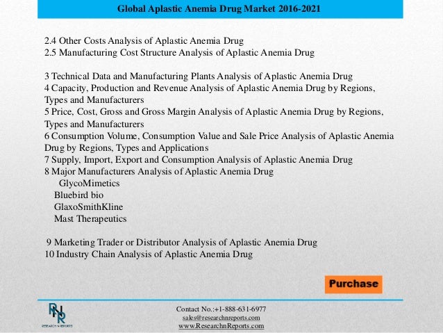 Global Aplastic Anemia Drug Market Research Report 2016