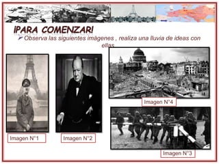 Observa las siguientes imágenes , realiza una lluvia de ideas con
ellas.
Imagen N°1 Imagen N°2
Imagen N°3
Imagen N°4
 