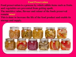 food preservation class vi cbse