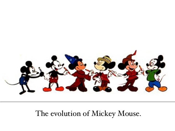 The evolution of Mickey Mouse.